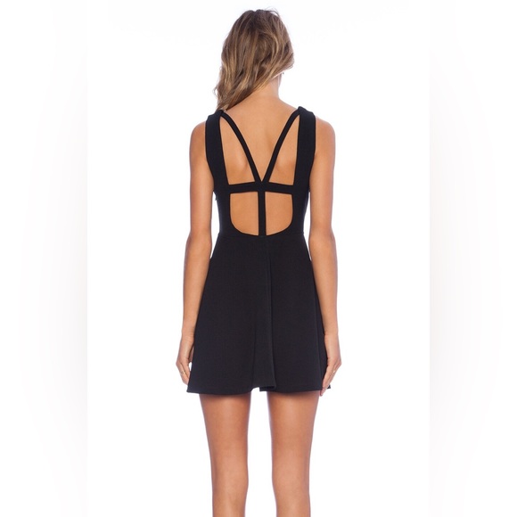 MINKPINK: Don't Cross Me Dress Fit & Flare A-line Black Dress size Small - Picture 3 of 9